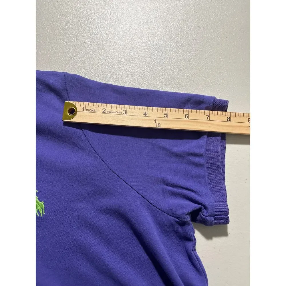 Polo Ralph Lauren Men's Size Large Purple Cotton Casual Short Sleeves Polo Shirt